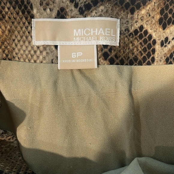 Michael Kors Brown & Black Python Print Pencil Skirt, Size 6P (US) - Picture 2 of 6